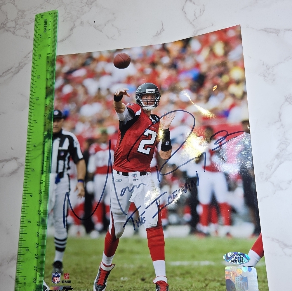 Signed Red Football Quarterback Photo - Picture 4 of 4